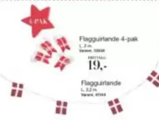 Flaggurlande 4-pak