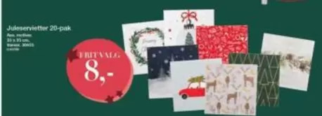 Juleservietter 20-pak