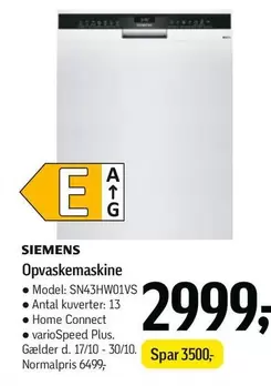 Siemens - Opvaskemaskine