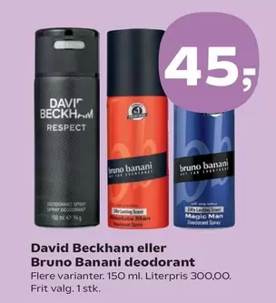 David Beckham -  eller Bruno Banani deodorant