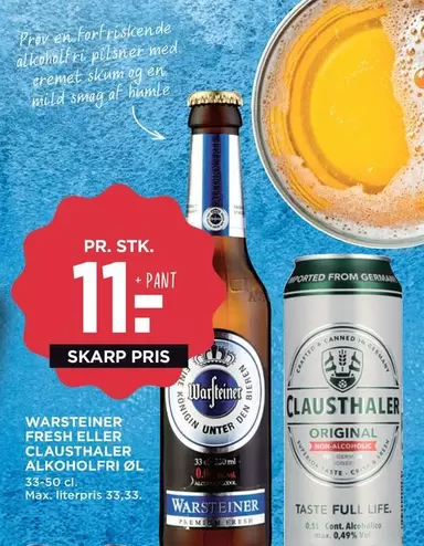 Den - FRESH ELLER CLAUSTHALER ALKOHOLFRI OL