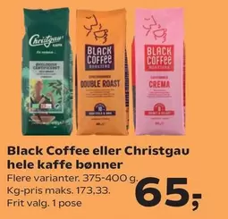 Black Coffee eller Christgau hele kaffe bønner