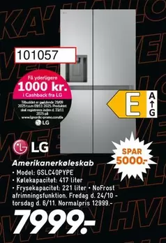 Lg - Amerikanerkøleskab