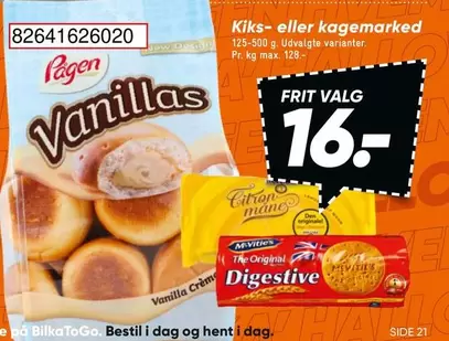 Den - Kiks- eller kagemarked