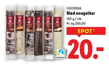 Blød nougatbar