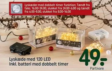 Lyskæde med 120 LED
