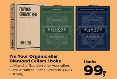 Red - I'm Your Organic eller Diamond Cellars i boks