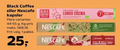 Coffee eller Nescafe kapsler