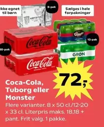 Coca Cola - Coca-Cola, Tuborg eller Monster
