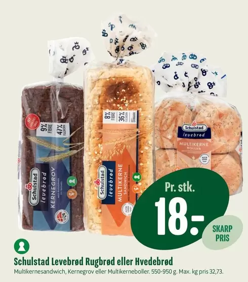 Levebrød Rugbrød eller Hvedebrød