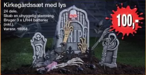 Kirkegårdssæt med lys