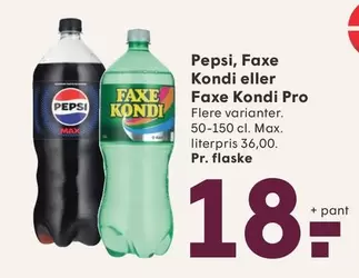 Pepsi - Faxe Kondi eller Faxe Kondi Pro