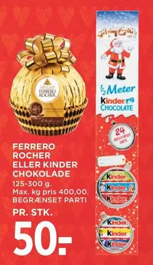 Kinder - ROCHER ELLER KINDER CHOKOLADE