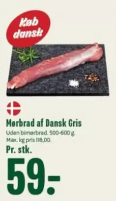 Mørbrad af Dansk Gris
