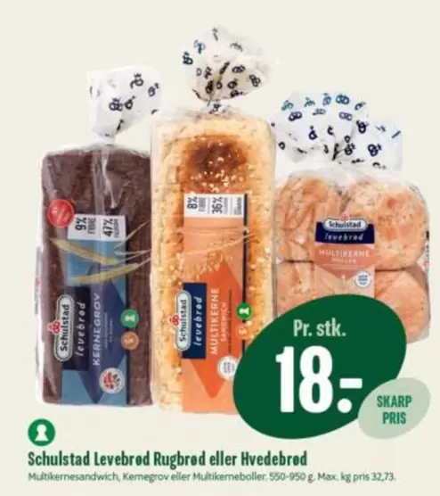 Levebrød Rugbrød eller Hvedebrød