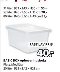 BASIC BOX opbevaringsboks
