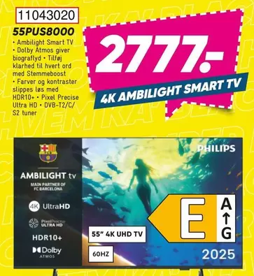 Philips - 55PUS8000 4K AMBILIGHT SMART TV
