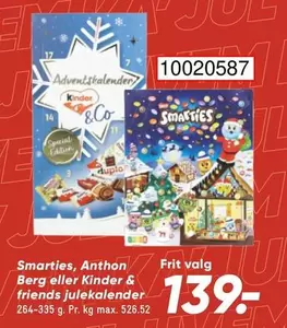 Kinder - Anthon Berg eller & friends julekalender
