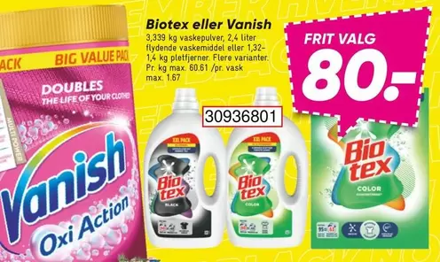 Bio - tex eller Vanish