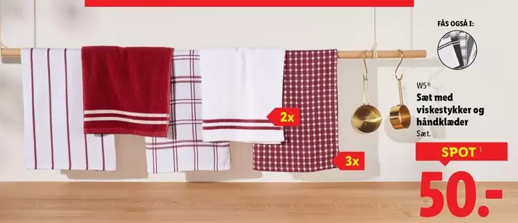 Sæt med viskestykker og håndklæder