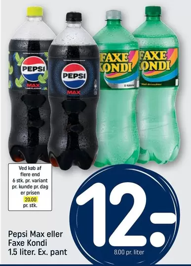 Pepsi - Max eller Faxe Kondi