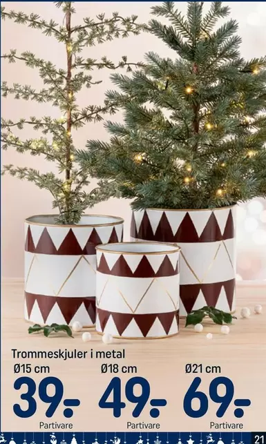 Trommeskjuler i metal