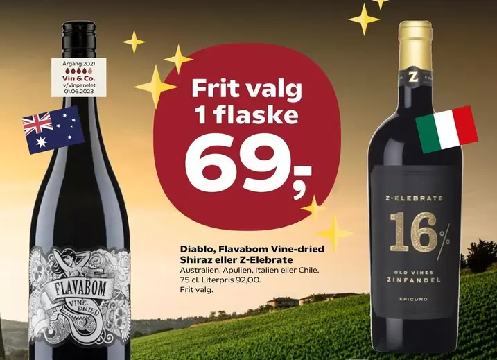 Zinfandel - Flavabom Vine-dried Shiraz eller Z-Elebrate