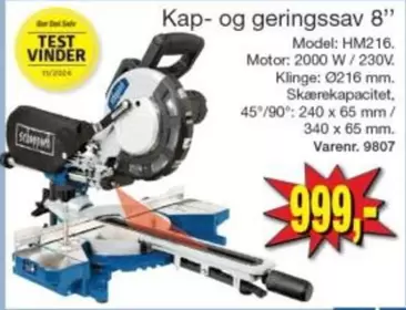 Kap- og geringssav 8"