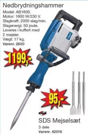 Nedbrydningshammer, SDS Mejselsæt