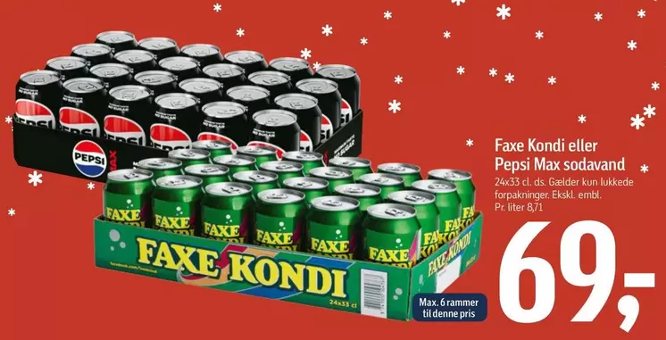 Faxe - Kondi eller Pepsi Max sodavand