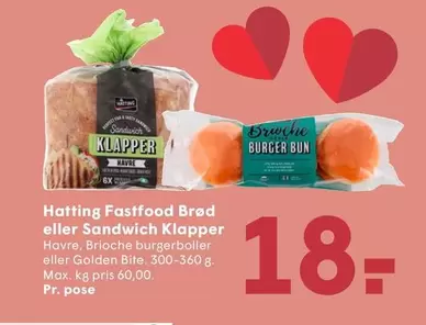 Fastfood Brød eller Sandwich Klapper