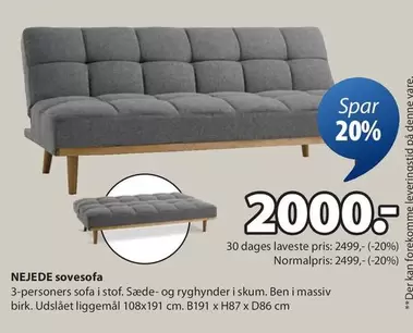 NEJEDE sovesofa