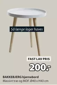 BAKKEBJERG hjørnebord