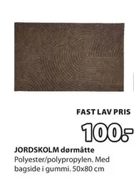 JORDSKOLM dørmåtte