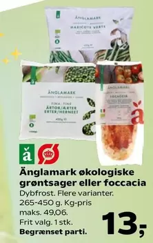Bio - økoligiske grøntsager eller foccacia