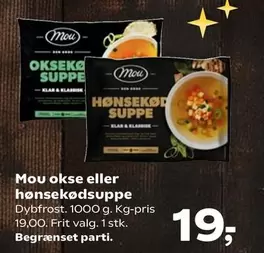 okse eller hønsekødsuppe
