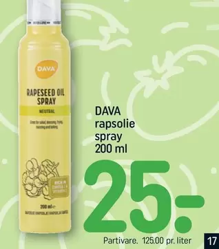 Omega - Rapsolie Spray