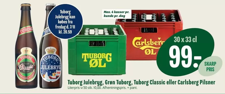 Carlsberg - Julebryg, Gran Tuborg, Classic eller Pilsner