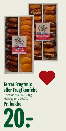 Tørret Frugtmix eller Frugtkonfekt
