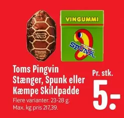 Pingvin Stænger, Spunk eller Kæmpe Skildpadde