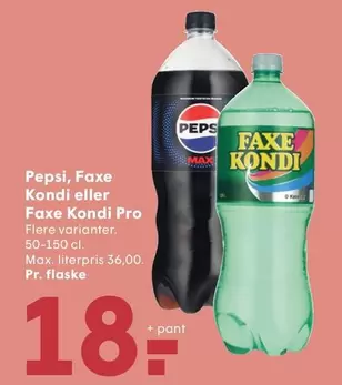 Pepsi - Faxe Kondi eller Faxe Kondi Pro