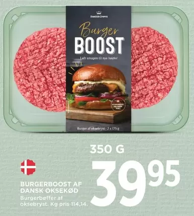BURGERBOOST AF DANSK OKSEKØD