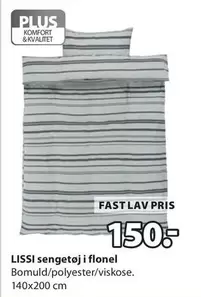 LISSI sengetøj i flonel