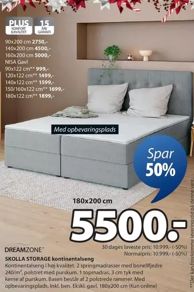 SKOLLA STORAGE kontinentalseng