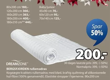 BERGSFJORDEN rullemadras