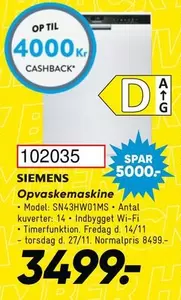 Siemens - Opvaskemaskine