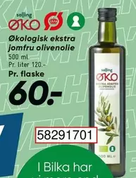 Økologisk ekstra jomfru olivenolie