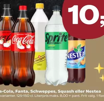 Coca Cola - Fanta, Schweppes, Squash eller Nestea