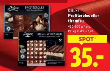 Dessert - Profiteroles eller tiramisu