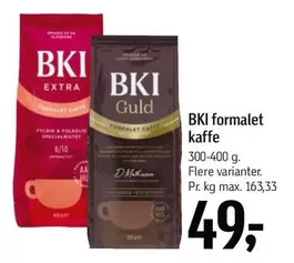 BKI formalet kaffe